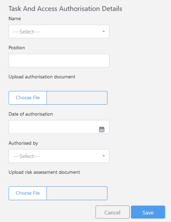 New Task and Access