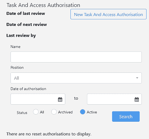 Task and Access