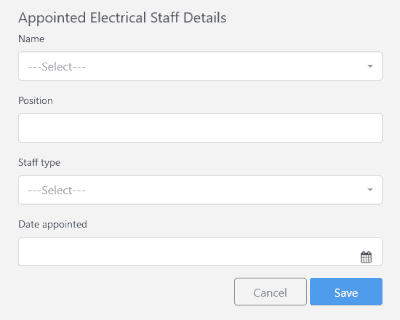 New Appointed Electrical Staff